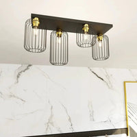 Emibig BARN 4-lichts plafondlamp - Zwart goud frame - Mooier Thuis