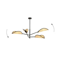 Emibig VENE 4-lichts hanglamp - Zwart rotan - Mooier Thuis
