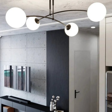 PREGOS 4-lichts plafondlamp – Zwart/wit