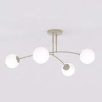 Pregos plafondlamp opaalwit glas 4-lichts