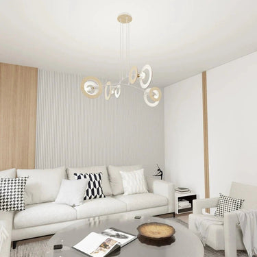 DISC 4-lichts hanglamp - Wit hout