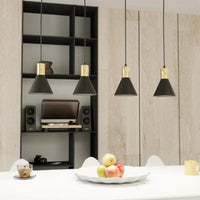 PINK 4-lichts balkhanglamp - Zwart met goud - Mooier Thuis