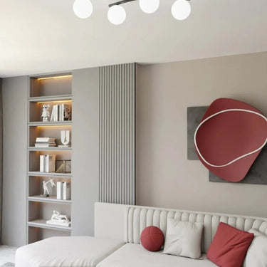 OPUS 4-lichts plafondlamp – Wit/zwart