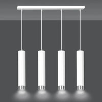 Emibig KIBO 4-lichts hanglamp - Wit met chroom details - Mooier Thuis