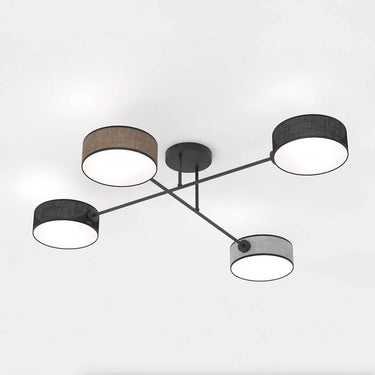 MAGA 4-lichts plafondlamp - Kleurmix textiel