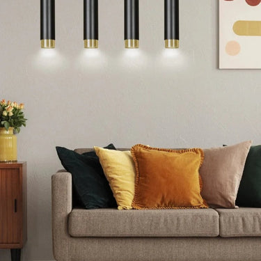 KIBO 4-lichts hanglamp - Zwart goud