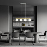 ALLORA 4-lichts hanglamp – Wit/goud hanglamp met ronde bol - bestellen bij Mooier Thuis