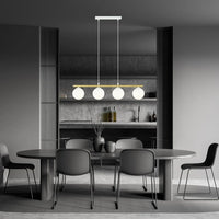 ALLORA 4-lichts hanglamp – Wit/goud - afbeelding 2