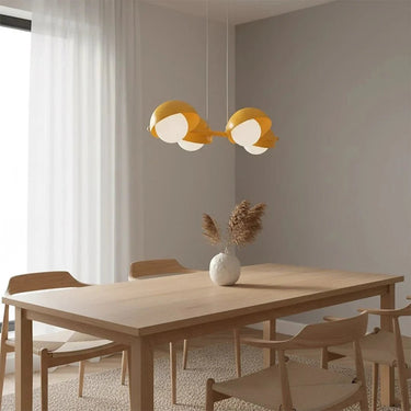 BOOM 4-lichts hanglamp - Oranje frame