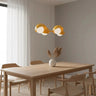BOOM 4-lichts hanglamp - Oranje frame hanglamp met lampenkap - bestellen bij Mooier Thuis