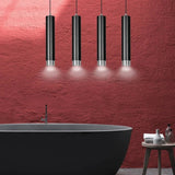 KIBO 4-lichts balkhanglamp - Zwart chroom hanglamp met buisvorm - sfeervol in een Modern interieur