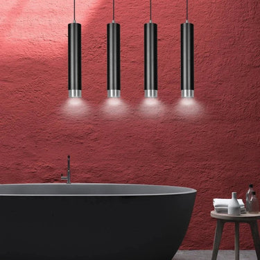 KIBO 4-lichts balkhanglamp - Zwart chroom