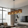 Eco hanglamp textiel 4-lichts bruin hanglamp met lampenkap - bestellen bij Mooier Thuis