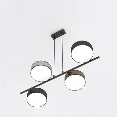 DRUMZ 4-lichts hanglamp - Mix stoffen kappen