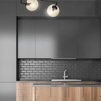 BRENDI 4-lichts plafondlamp - Amber glas - afbeelding 2