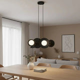 MODEL 4-lichts hanglamp - Zwart frame wit glas hanglamp met lampenkap - bestellen bij Mooier Thuis