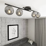 Mooier Thuis - KAIRO 4-lichts plafondlamp - Smoked glas plafondlamp met ronde bol - 87 cm breed