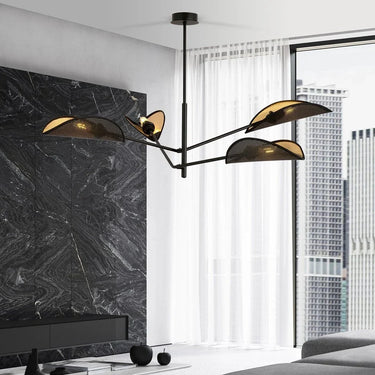 VENE 4-lichts hanglamp - Zwart goud