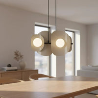 ELEMENTS 4-lichts hanglamp – beige/mokka - afbeelding 2