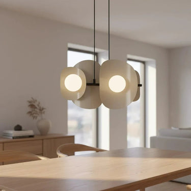 ELEMENTS 4-lichts hanglamp – beige/mokka