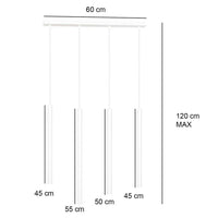 SELTER 4-lichts hanglamp - Wit frame - afbeelding 2