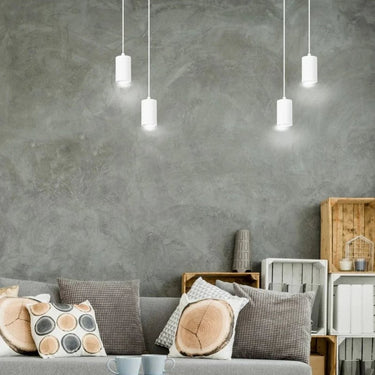 TRAKER 4-lichts hanglamp - Wit frame