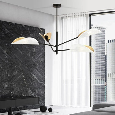 VENE 4-lichts hanglamp - Wit met goud accent