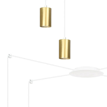 TRAKER 4-lichts hanglamp - Wit/goud frame