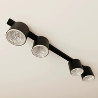 NANO 4-lichts plafondlamp - Zwart frame - afbeelding 2
