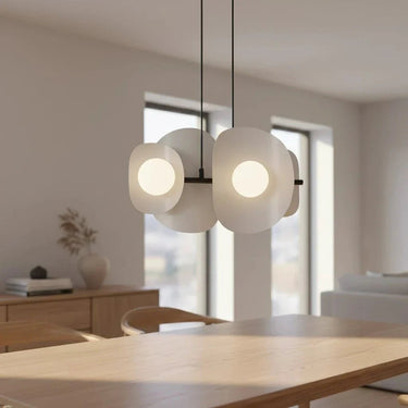 ELEMENTS 4-lichts hanglamp - Grijs frame