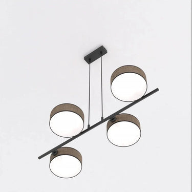 DRUMZ 4-lichts hanglamp - Bruin textiel