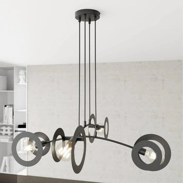 EUPHORIA 4-lichts hanglamp - Zwart frame