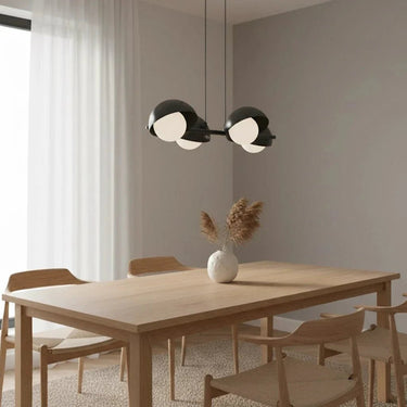 BOOM 4-lichts hanglamp - Zwart met witte bollen