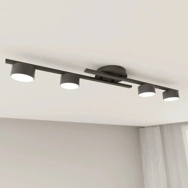 FRAGMENT 4-lichts plafondlamp - Zwart metaal