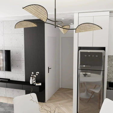 LOTUS 4-lichts hanglamp - Natuurlijk rattan