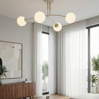 Pregos plafondlamp opaalwit glas 4-lichts