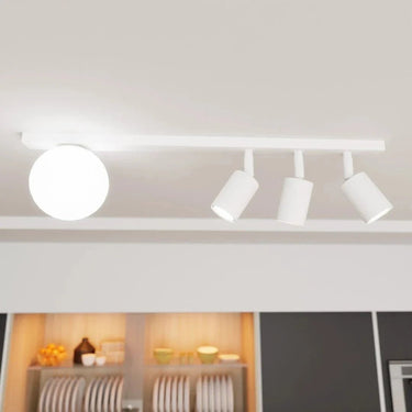BASTER 4-lichts plafondlamp - Wit glas