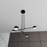 Mooier Thuis - MODUS 4-lichts hanglamp - Zwart frame hanglamp met lampenkap - 70 cm breed