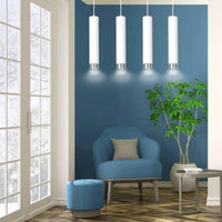 KIBO 4-lichts hanglamp - Wit met chroom details - afbeelding 2