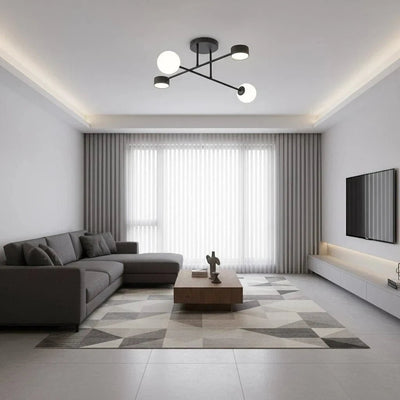 HOLON 4-light ceiling lamp - Black frame