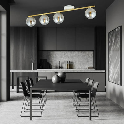 MONZA 4-lichts plafondlamp – Smoke glas