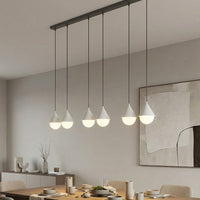 Giro hanglamp wit glas 4-lichts