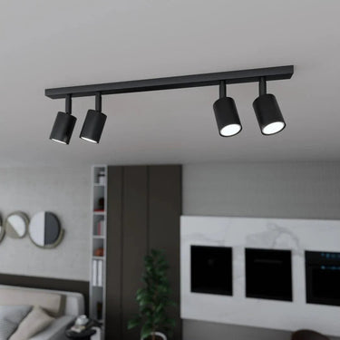 FLASH 4-lichts plafondlamp - Zwart