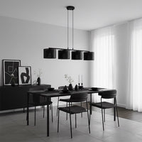 Lux hanglamp 4-lichts zwart