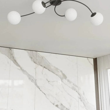 VIBRA 4-lichts plafondlamp - Wit glas