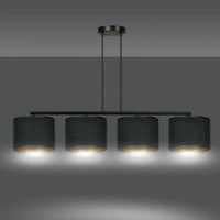 HILDE 4-lichts hanglamp - Zwart fluweel - afbeelding 2