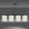 HILDE 4-lichts hanglamp - Wit stoffen kappen hanglamp met lampenkap - bestellen bij Mooier Thuis