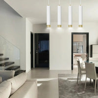 KIBO 4-lichts hanglamp - Wit met gouden accenten - afbeelding 2