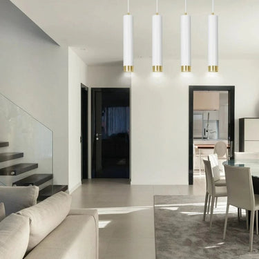 KIBO 4-lichts hanglamp - Wit met gouden accenten