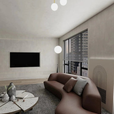 DOLCE 4-lichts plafondlamp - Wit glas - Zwart frame